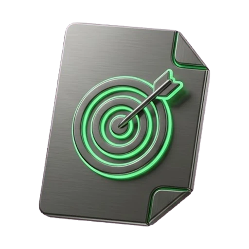 Briefing document with a bullseye target